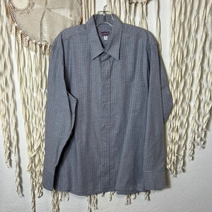 Strangely Normal Long Sleeve Button Down Dress Shirt Size Large